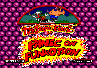 ToeJam & Earl title screen for Sega Mega Drive
